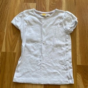 Mini Boden size 7-8 basic white short sleeve shirt